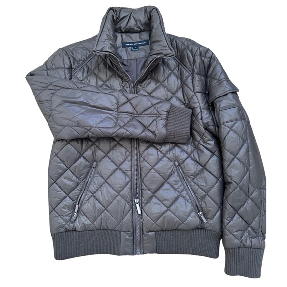 French Connection Black Puffer Jacket | Size Large - Picture 3 of 4